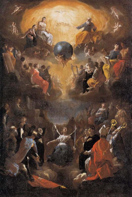 Johann Heinrich Schonfeldt Adoration of the Holy Trinity china oil painting image